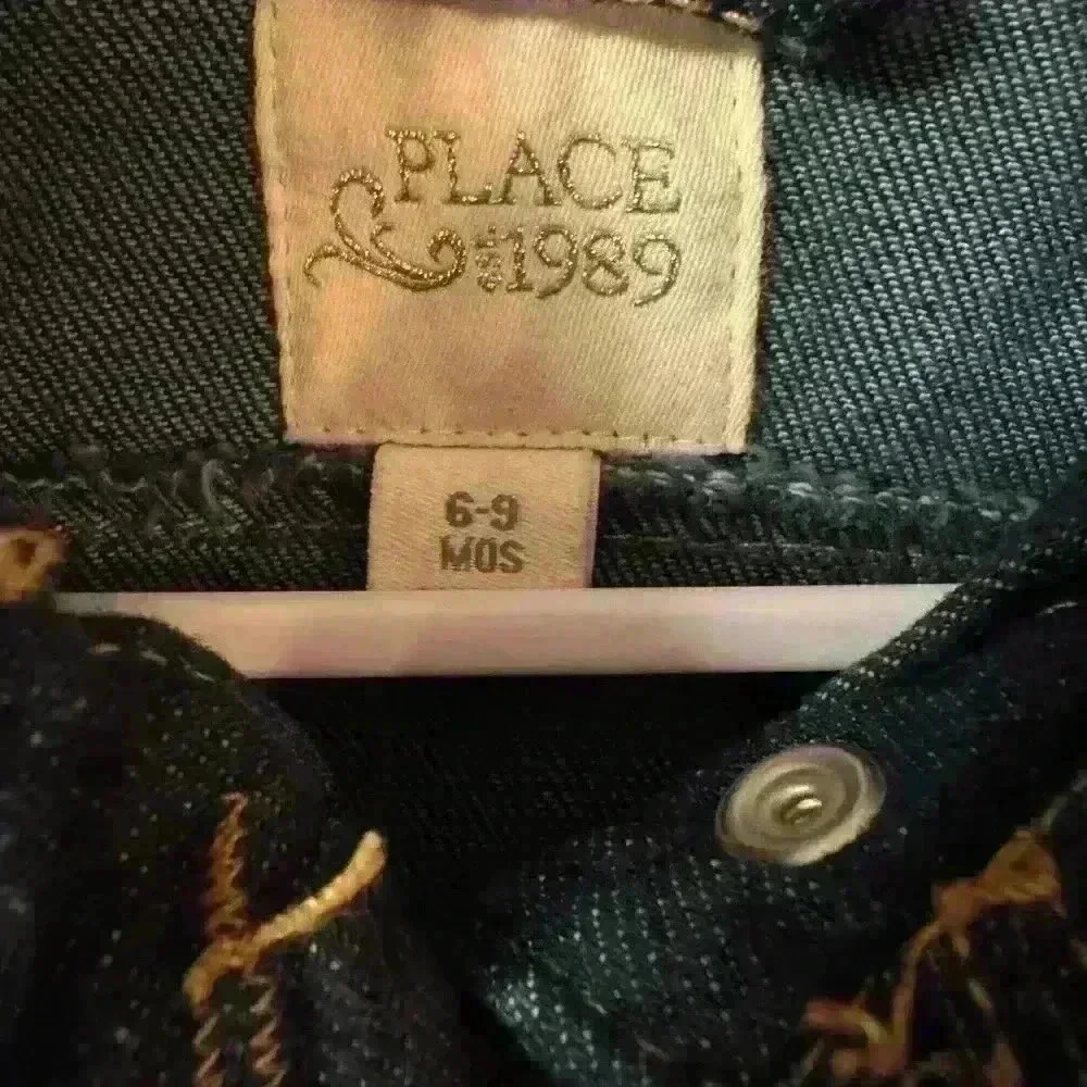 Girls 6-9m Children’s place denim jacket EUC